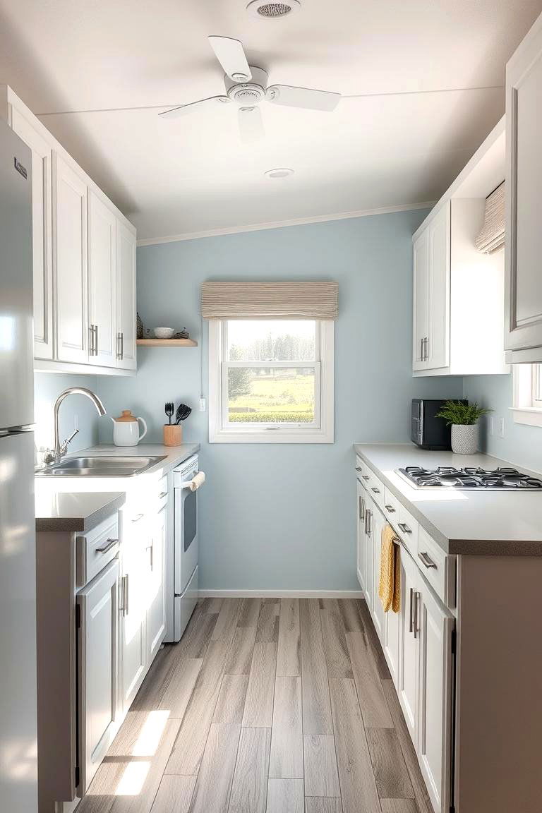Embrace a Bright Color Palette - 24 Mobile Home Kitchen Ideas