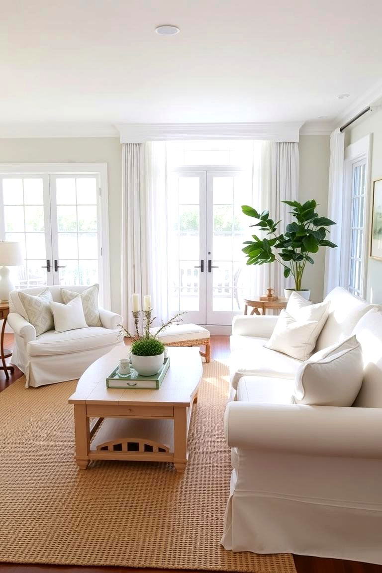 Embrace a Light and Airy Color Palette - 24 Hamptons Living Room Ideas