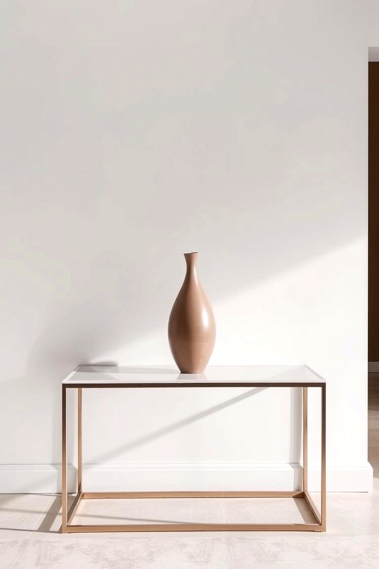 Embrace a Minimalist Look with a Single Statement Piece - 24 Entry Table Decor Ideas
