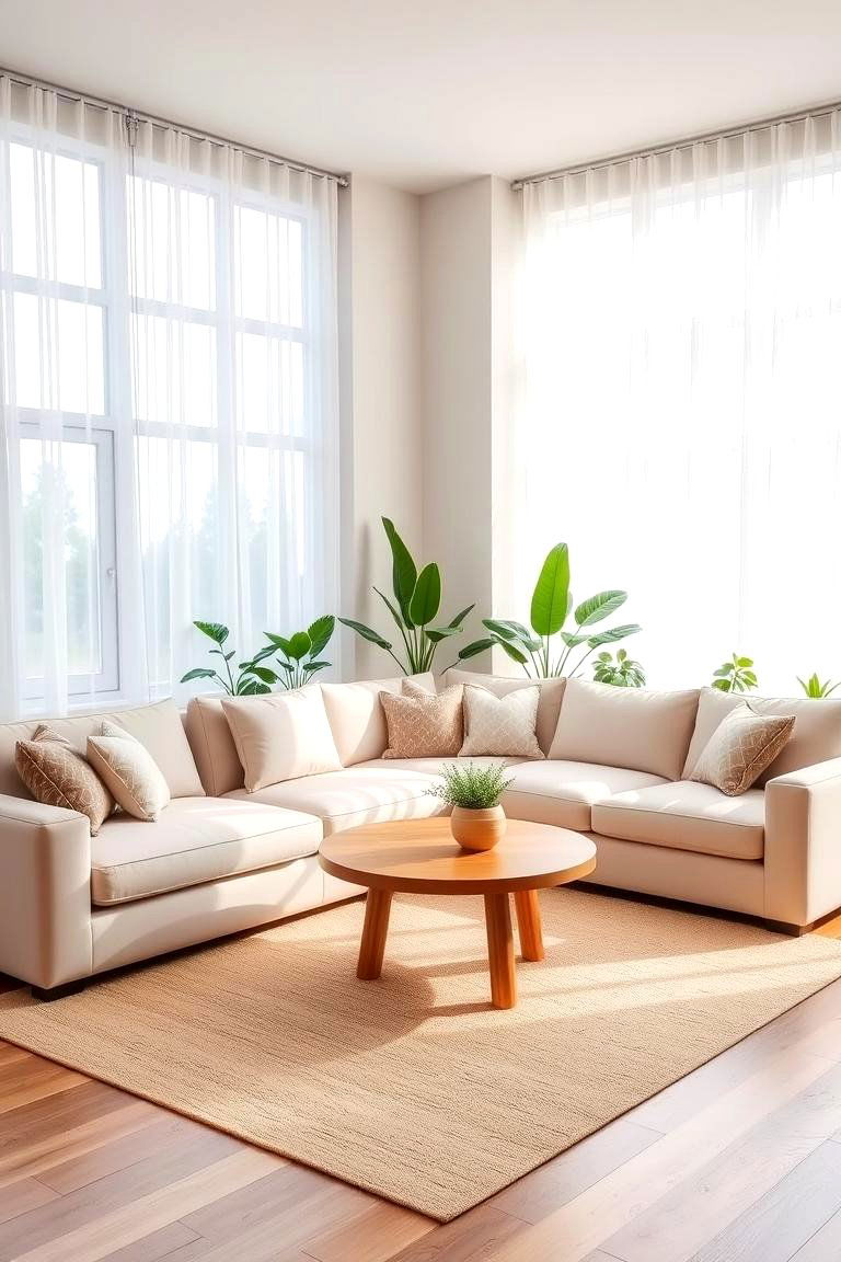 Embrace a Neutral Color Palette - 24 Simple Living Room Ideas