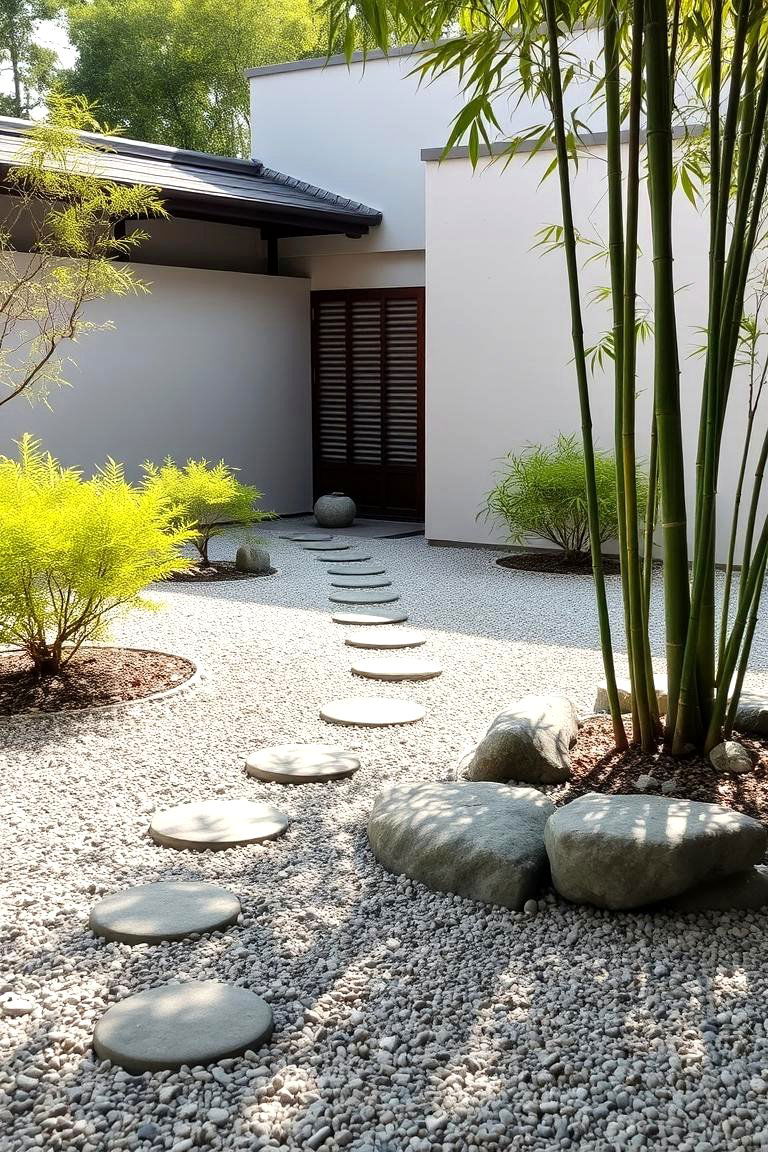 Embrace a Zen Garden - 24 Front Yard Landscaping Ideas