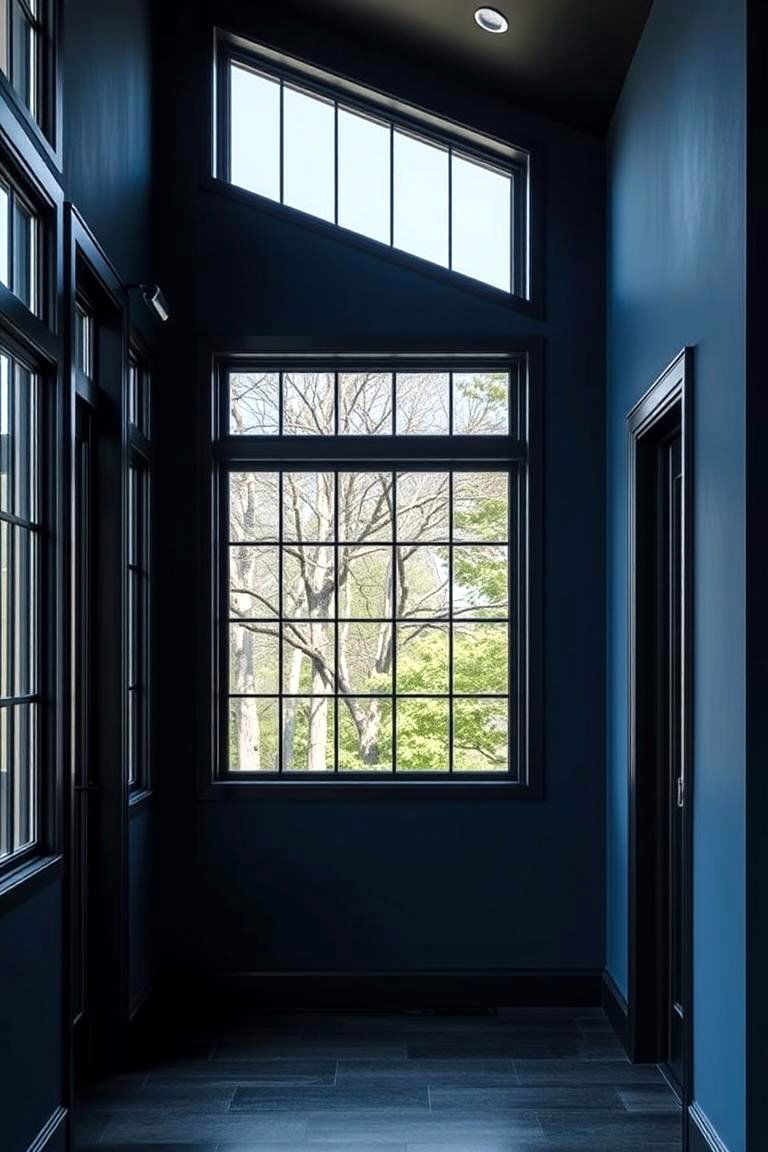 Embracing Modern Contrasts - 24 Dark Blue House With Black Trim