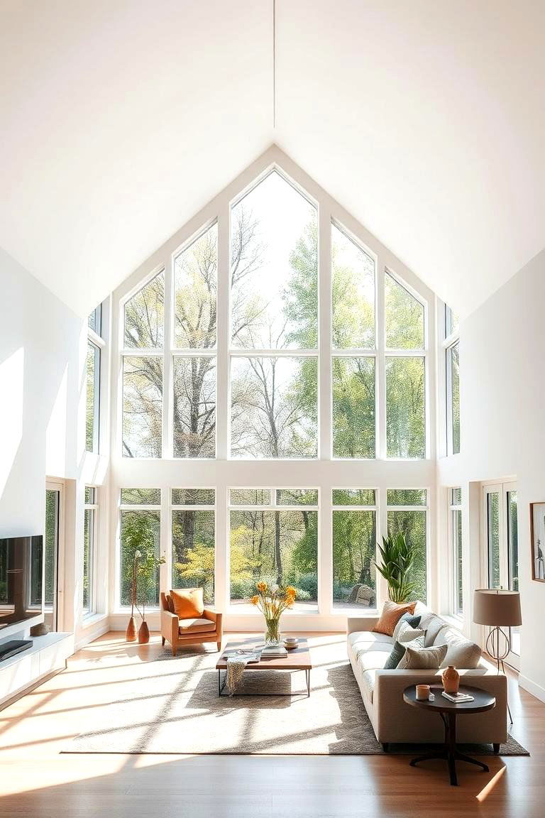 Embracing Natural Light with Expansive Windows - 24 Open Concept Vaulted Ceiling Living Room Ideas