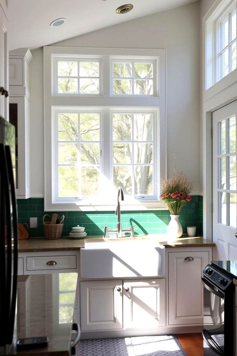 Emerald Green Accent Walls - 24 Emerald Green Kitchen Ideas