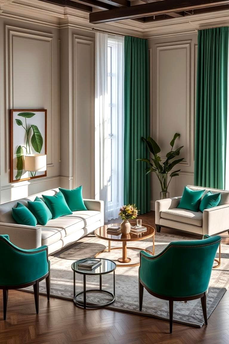 Emerald Green Accented Furniture - 24 Emerald Green Wedding Ideas