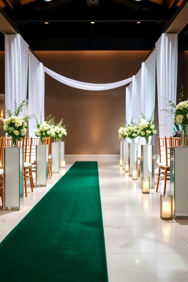 Emerald Green Aisle Runners - 24 Emerald Green Wedding Ideas