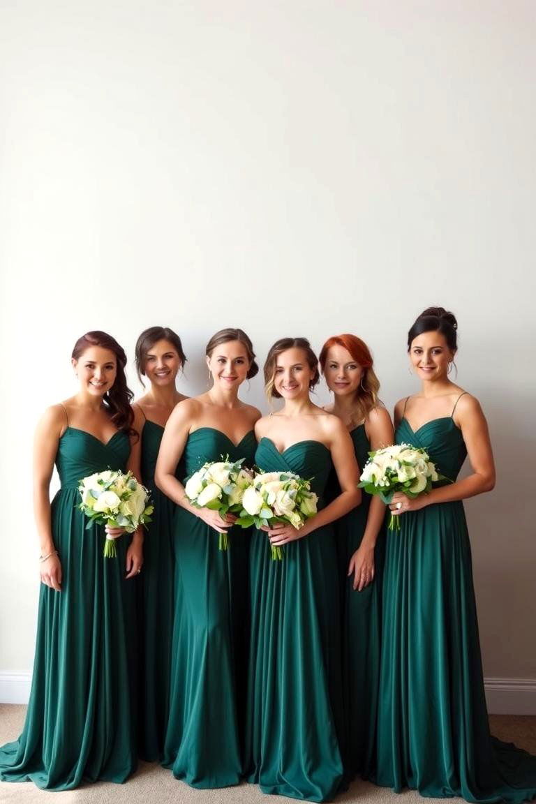 Emerald Green Bridesmaid Dresses - 24 Emerald Green Wedding Ideas