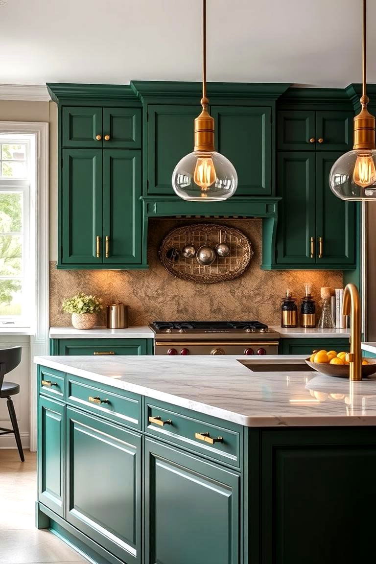 Emerald Green Cabinets - 24 Emerald Green Kitchen Ideas