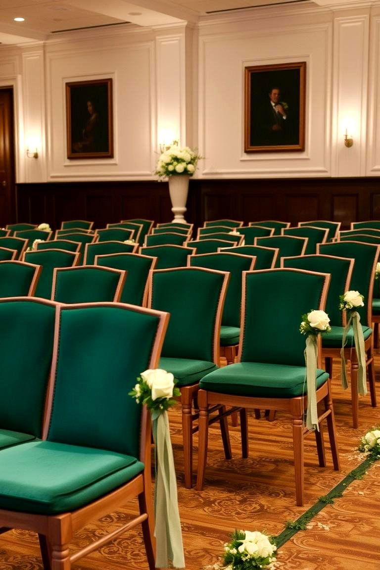 Emerald Green Ceremony Seating - 24 Emerald Green Wedding Ideas