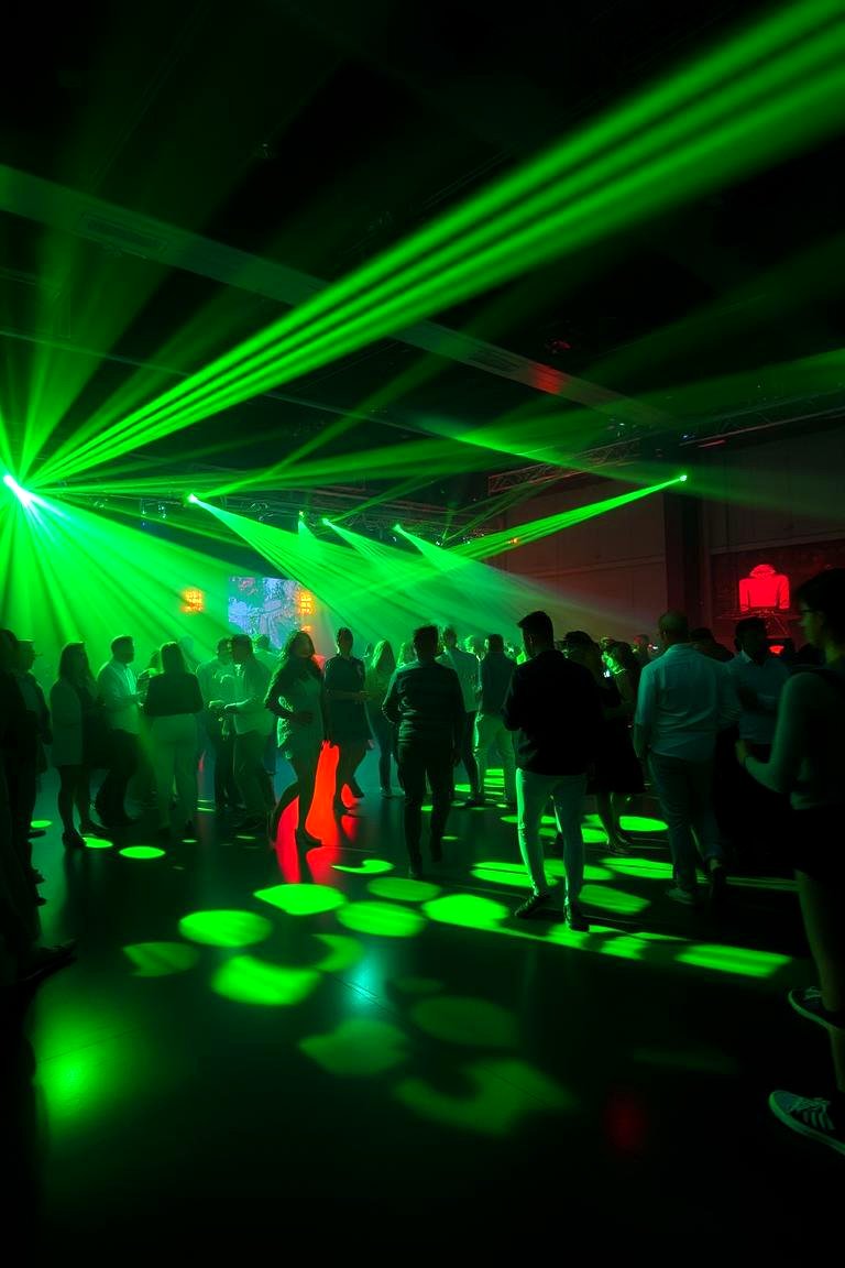 Emerald Green Dance Floor Lighting - 24 Emerald Green Wedding Ideas
