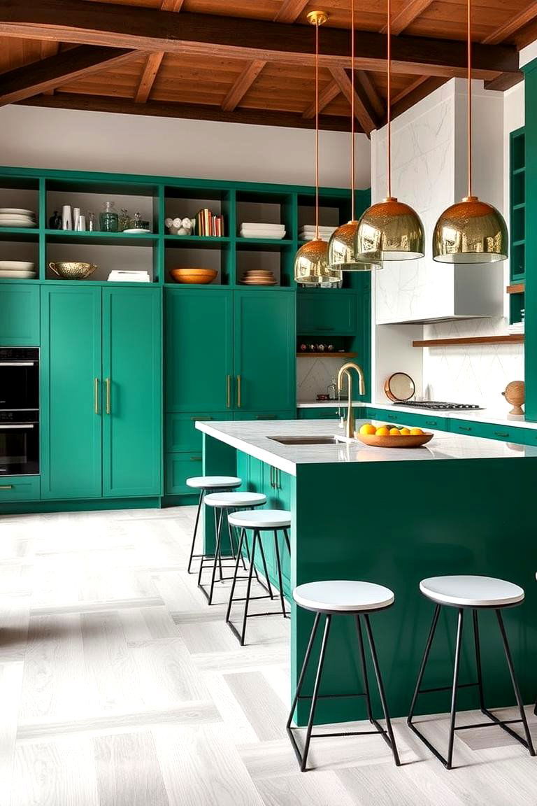 Emerald Green Kitchen Island - 24 Emerald Green Kitchen Ideas