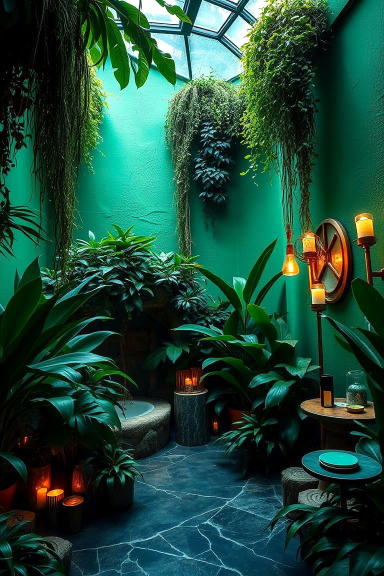 Emerald Green Oasis - 24 Colorful Bathroom Ideas