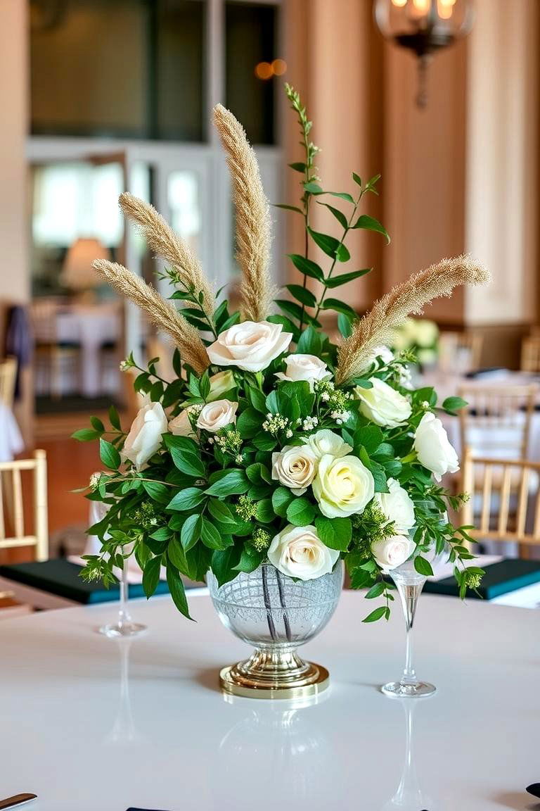 Emerald Green Reception Centerpieces - 24 Emerald Green Wedding Ideas