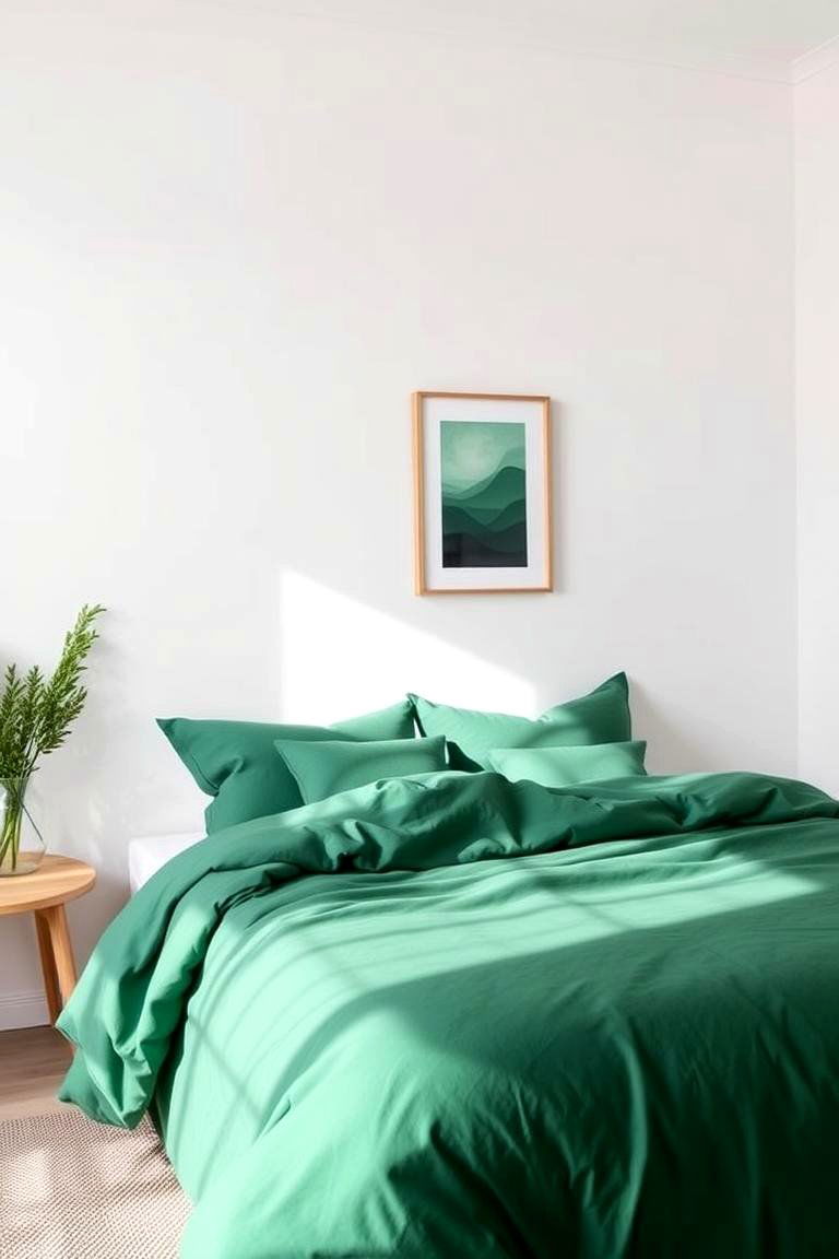 Emerald Green and White Bedroom Combo - 24 Emerald Green Bedroom Ideas
