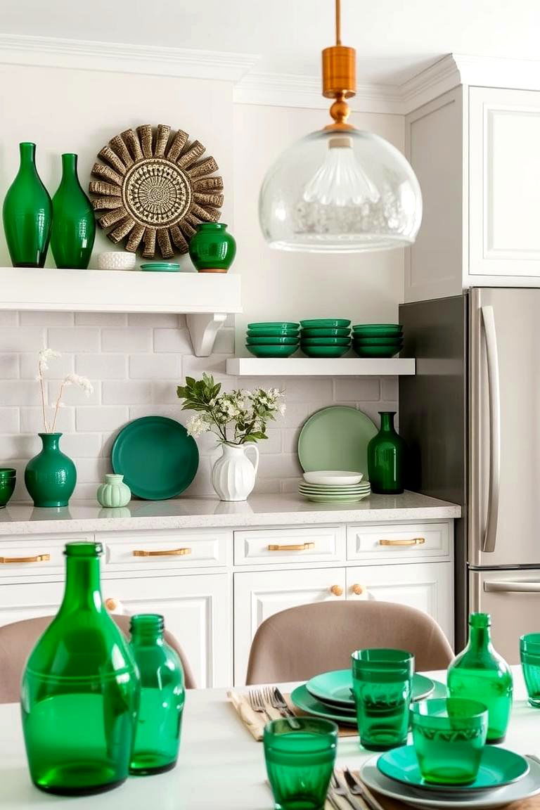 Emerald Green as an Accent Color - 24 Emerald Green Kitchen Ideas