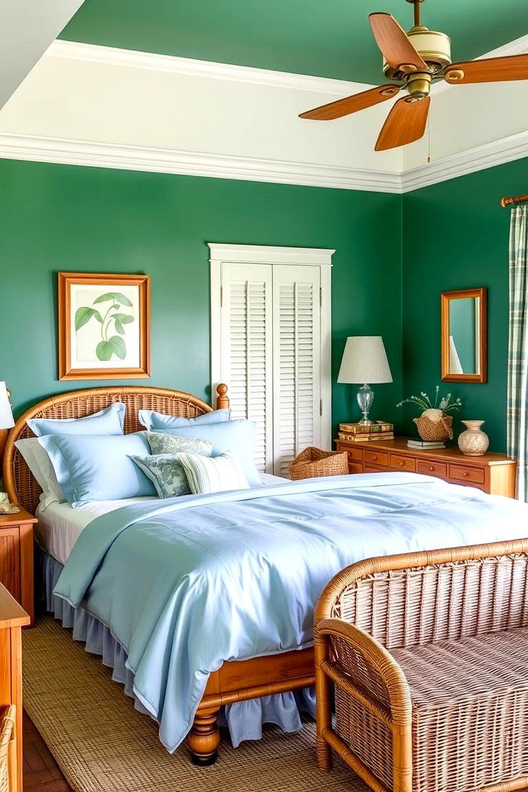 Emerald Green for a Coastal Bedroom - 24 Emerald Green Bedroom Ideas