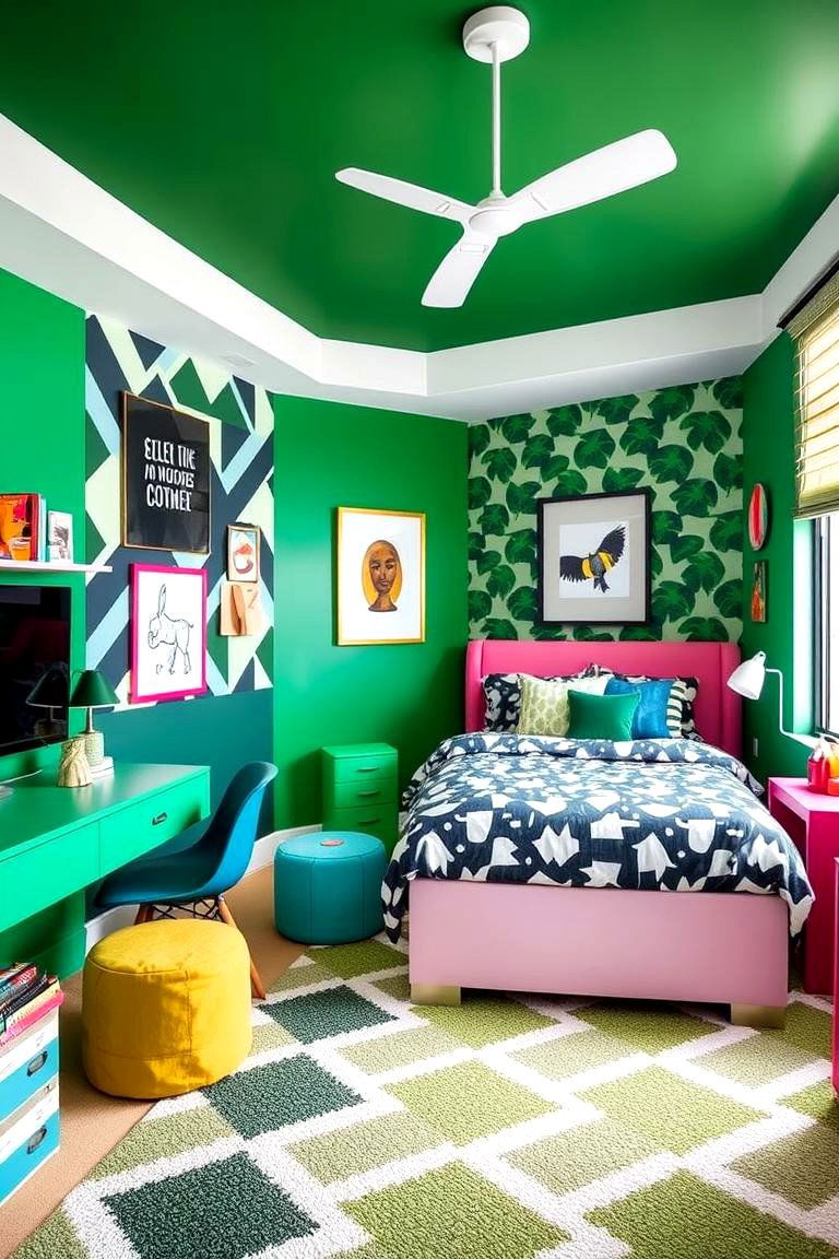Emerald Green for a Teen Bedroom - 24 Emerald Green Bedroom Ideas