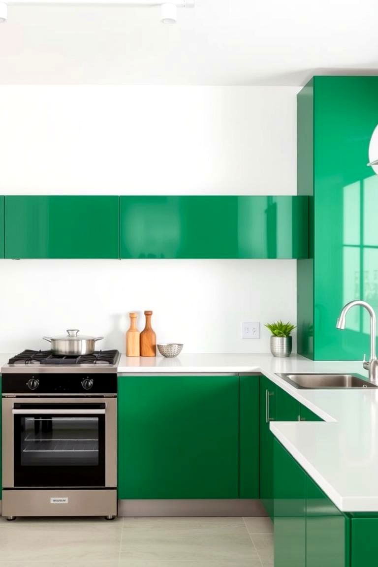Emerald Green in Modern Kitchens - 24 Emerald Green Kitchen Ideas