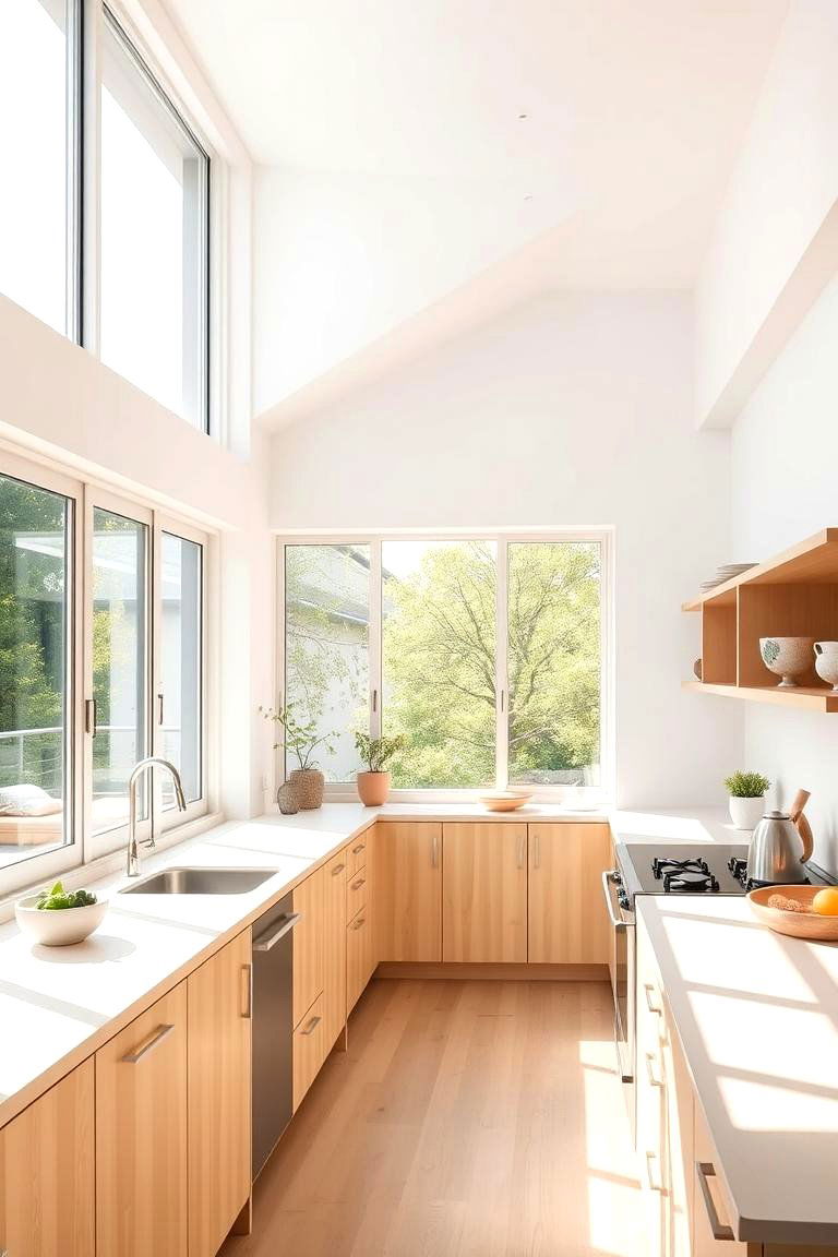 Emphasis on Natural Light - 24 Japanese Style Kitchen Ideas