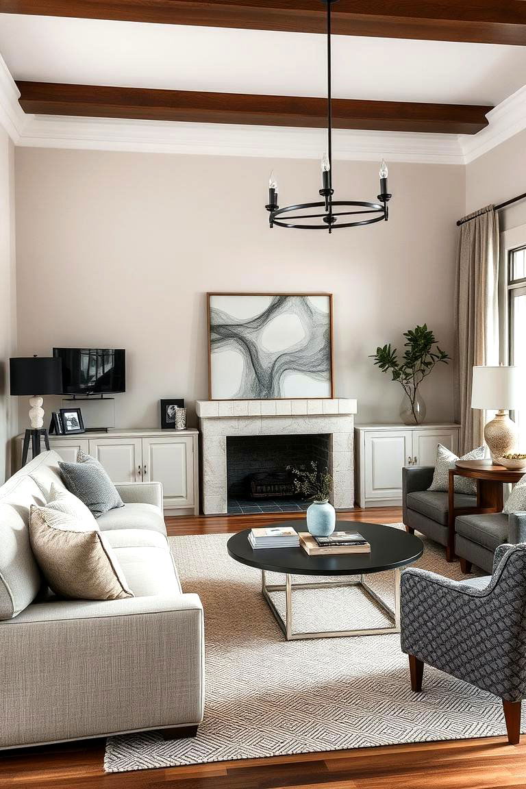 Employing Different Shades of Greige - 24 Greige Living Room Ideas