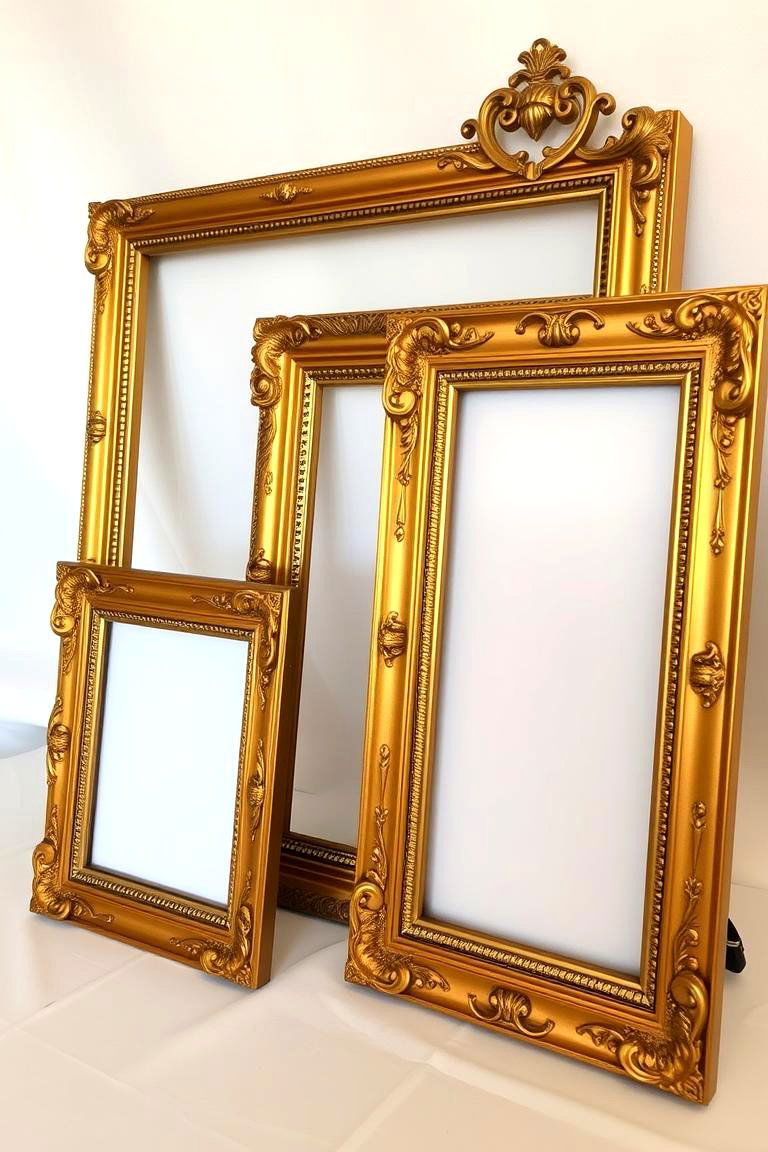 Empty Picture Frames for a Modern Twist - 24 non-floral wedding centerpiece ideas