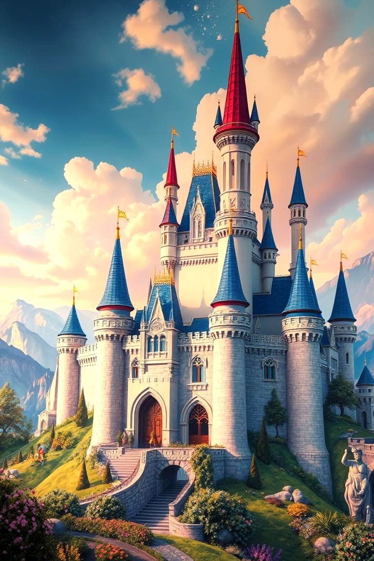 Enchanted Castle Mural - 24 Princess Nursery Ideas