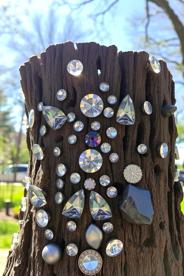 Enchanted Crystal Garden - 24 Tree Stump Fairy Garden Ideas