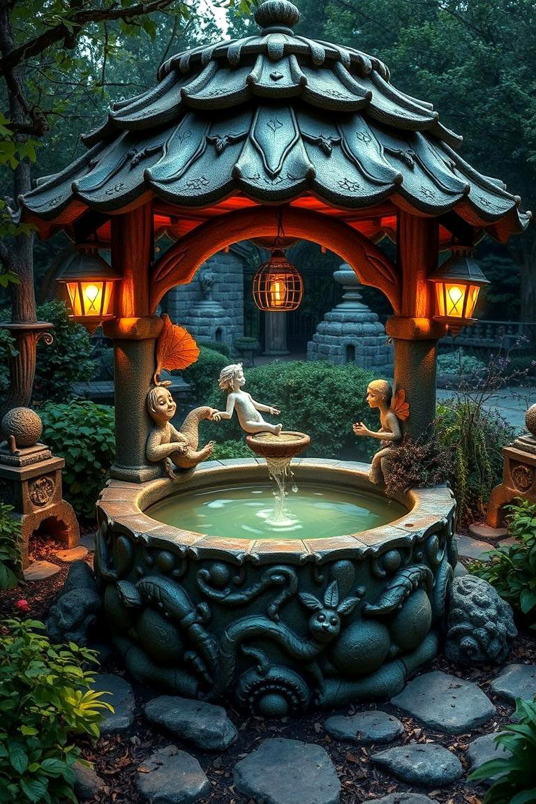 Enchanted Fairy Tale Well - 24 Outdoor Wishing Well Garden Ideas