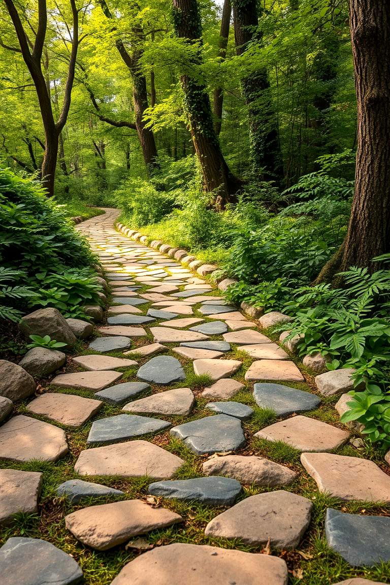 Enchanted Forest Flagstone Walkway - 24 Flagstone Walkway Ideas
