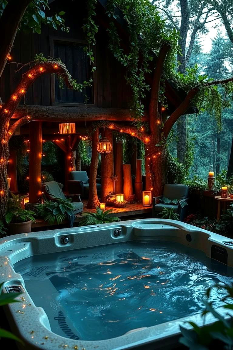 Enchanted Forest Theme - 24 Hot Tub Decor Ideas