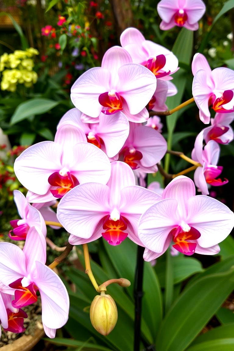 Enchanted Pink Orchid Display - 24 Pink Garden Ideas