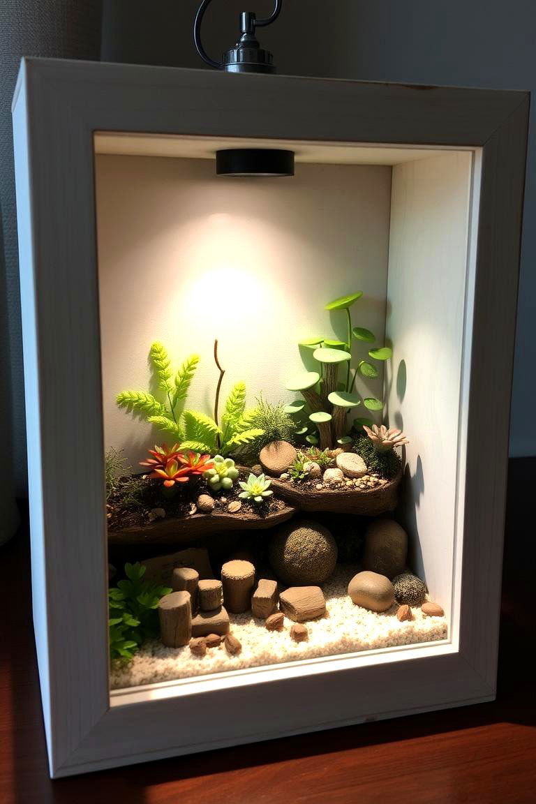 Enchanted Shadow Box Garden - 24 Fairy Garden Container Ideas
