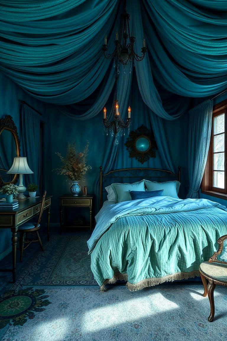 Enchanted Waters Room - 24 blue and green bedroom ideas