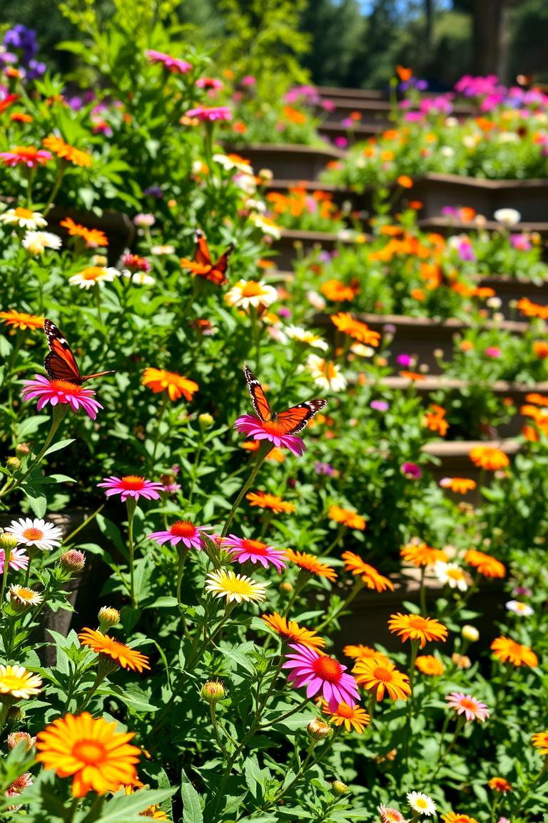 Enchanting Butterfly Garden - 24 Hillside Terraced Garden Ideas