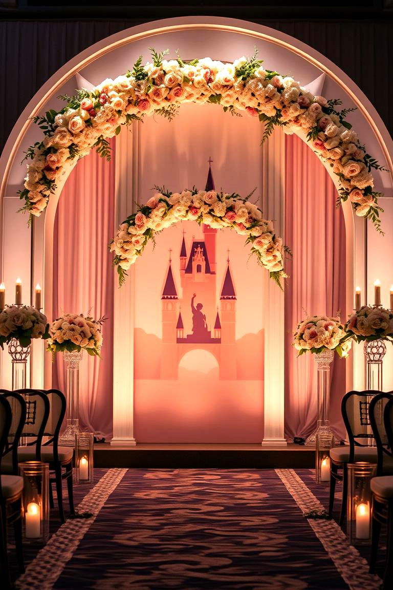 Enchanting Ceremony Backdrops - 24 Disney Wedding Ideas