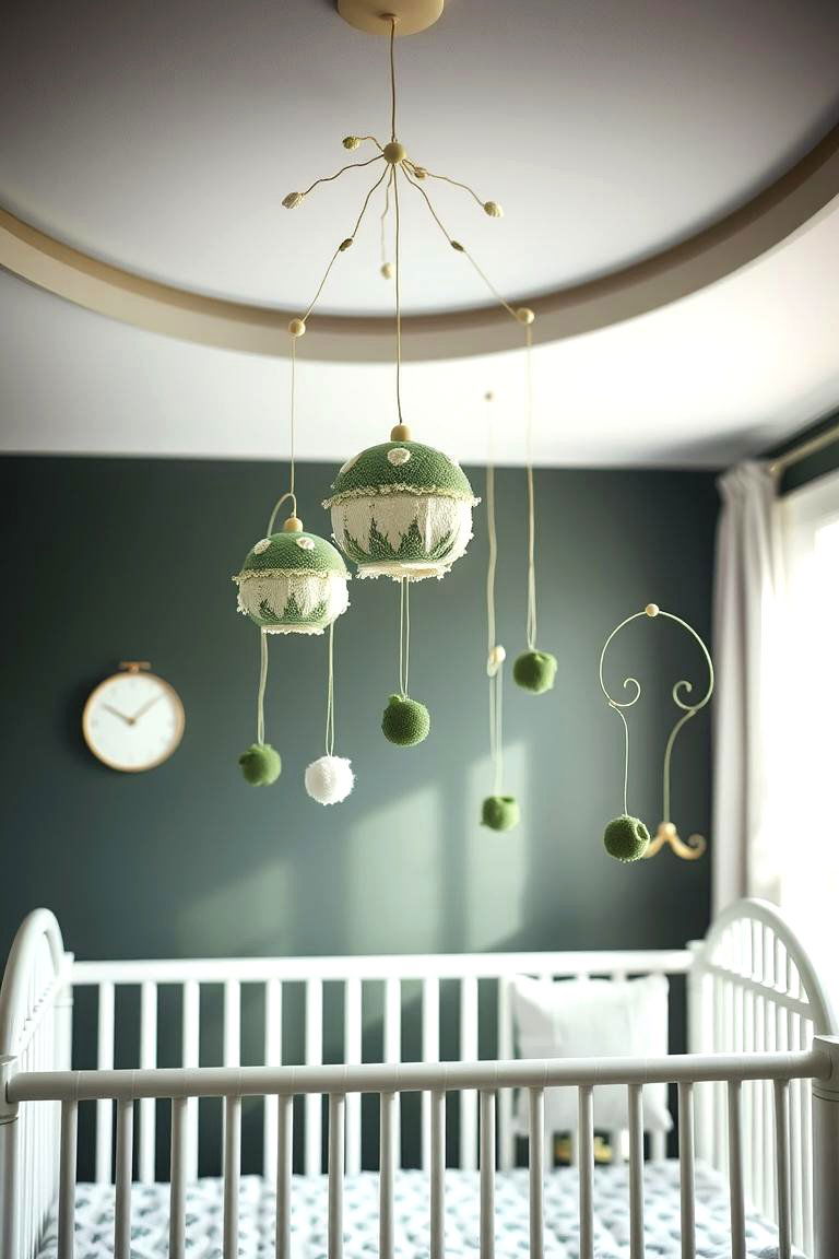 Enchanting Dark Green Nursery Mobiles - 24 Dark Green Nursery Ideas