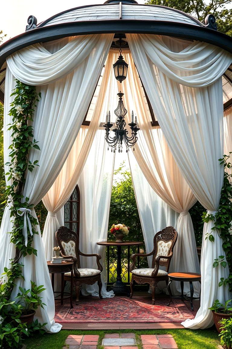 Enchanting Garden Gazebo - 24 Boho Garden Ideas