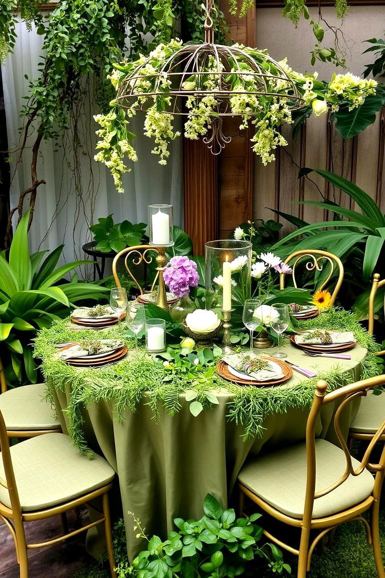 Enchanting Garden Theme - 24 Round Table Decor Ideas