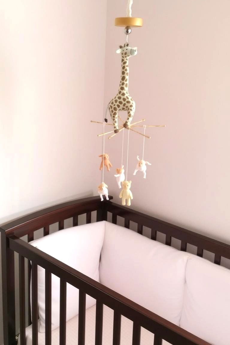 Enchanting Giraffe Mobile Over Crib - 24 Giraffe Nursery Ideas
