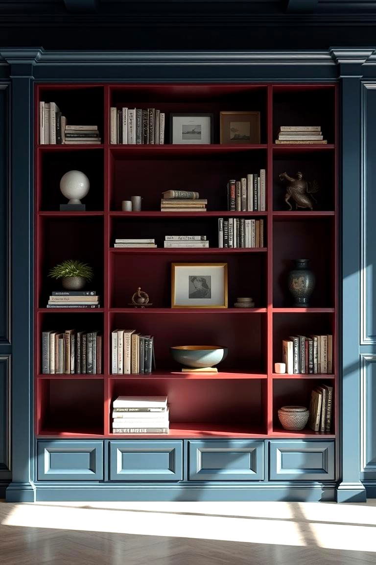 Enchanting Jewel Toned Shelving - 24 Ways to Decorate With Jewel Tones