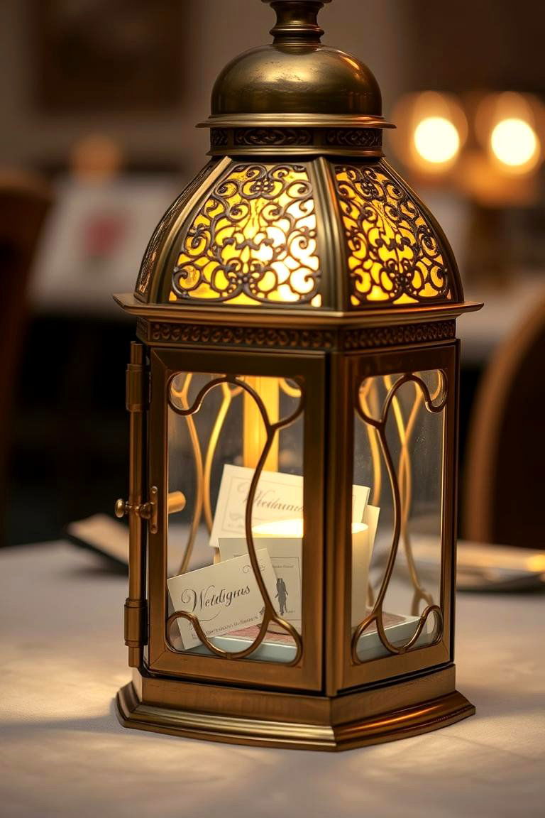 Enchanting Lantern Glow - 24 Wedding Card Box Ideas