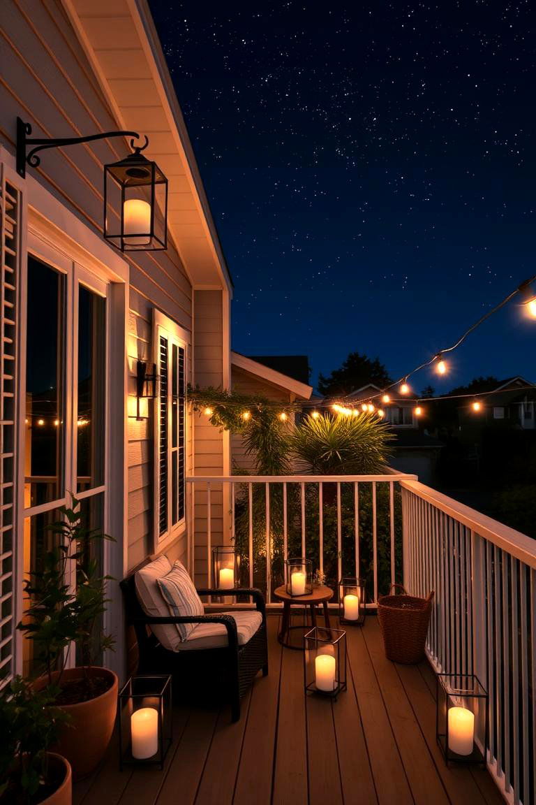 Enchanting Nighttime Ambiance - 24 Penthouse Balcony Ideas