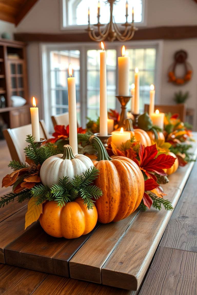 Enchanting Pumpkin Centerpiece Display - 24 Pumpkin Decor Ideas