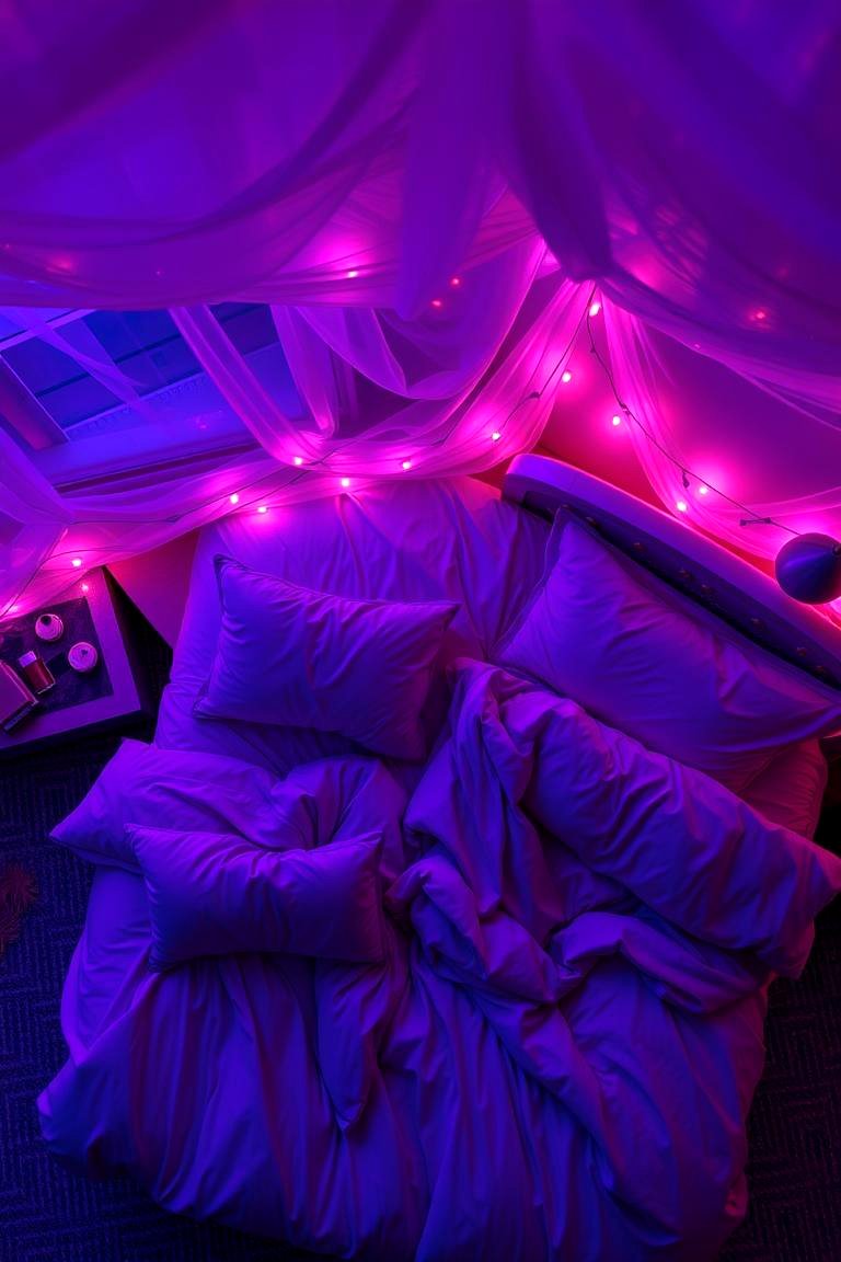 Enchanting Twilight Escape - 24 Dark Purple Bedroom Ideas