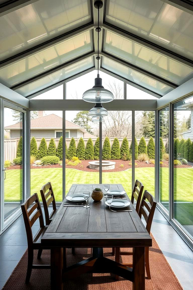Enclosed Dining Area - 24 Glass Porch Design Ideas