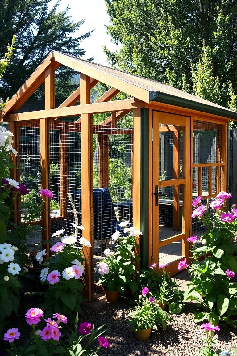 Enclosed Garden Catio - 24 Outdoor Catio Ideas