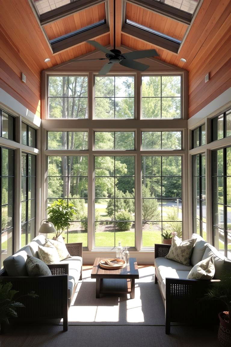 Enclosed Sunroom with Natural Light - 24 Outdoor Living Room Ideas
