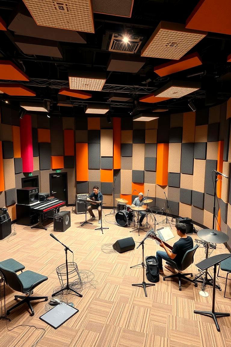 Energetic Band Practice Space - 24 Guitar Room Ideas