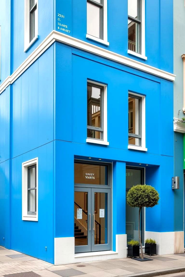 Energetic Electric Blue - 24 blue exterior house paint ideas
