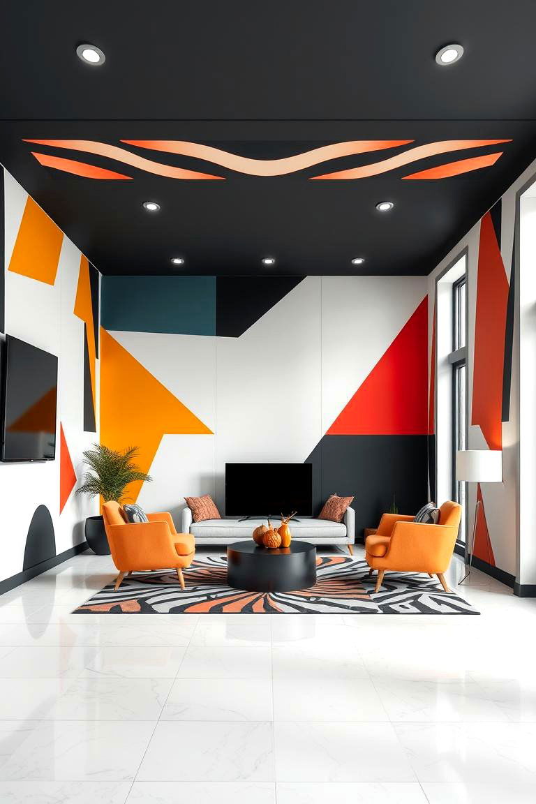 Energetic Geometric Patterns - 24 Boys Room Paint Ideas